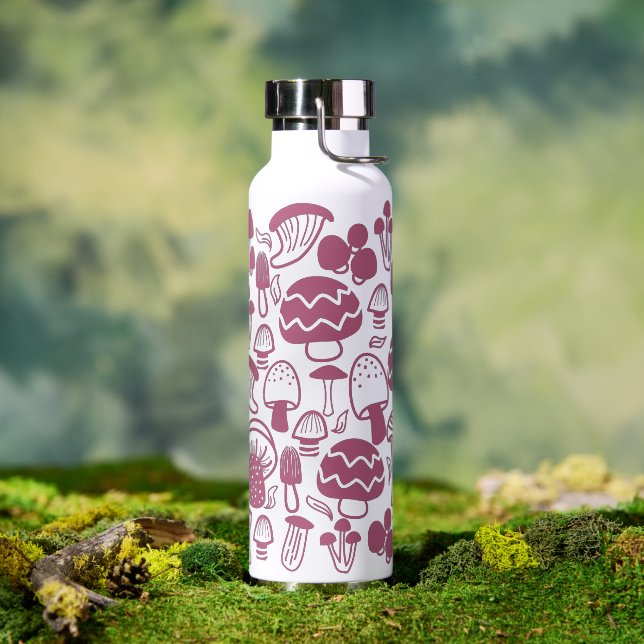 Mushroom Nature Cherry Water Bottle (Outdoor)