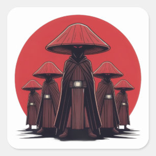 Mushroom Night Stalkers Square Sticker