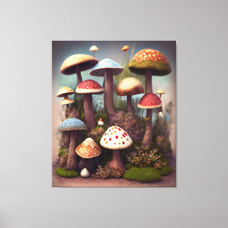 Mushroom Oasis Canvas Print