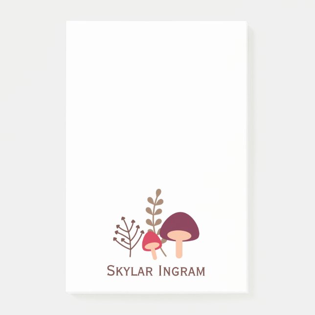 Mushroom Patch Post-it Notes (Front)