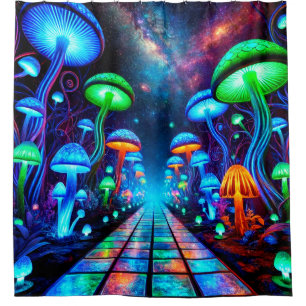 Mushroom Path Shower Curtain