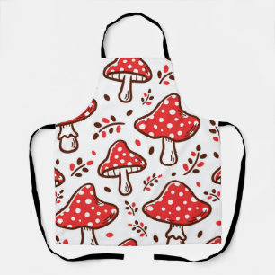 Mushroom pattern apron