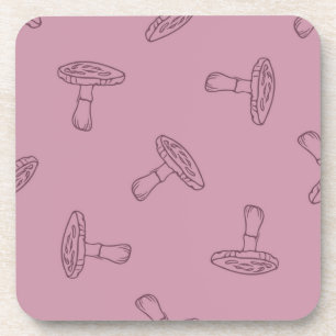 Mushroom pattern coaster
