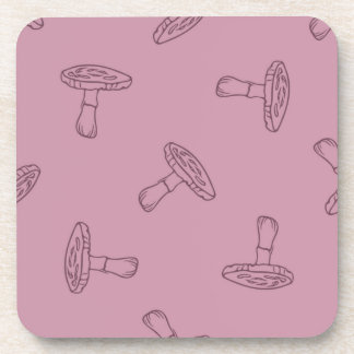Mushroom pattern coaster