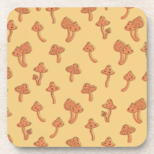 Mushroom pattern coaster