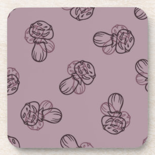 Mushroom pattern coaster