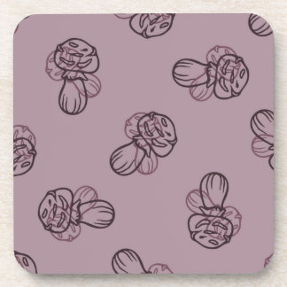 Mushroom pattern coaster