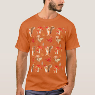 Mushroom Pattern Cute Aesthetic Mycology Fungi Fo T-Shirt