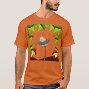 Mushroom Pattern Cute Aesthetic Mycology Fungi Fo T-Shirt