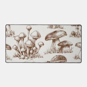 Mushroom pattern desk mat