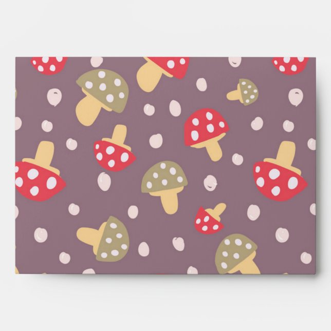 Mushroom pattern envelope (Front)