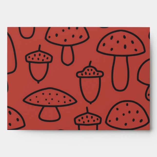 Mushroom pattern envelope (Front)