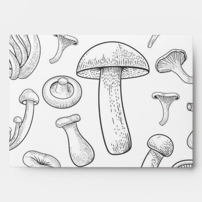 Mushroom pattern envelope (Front)