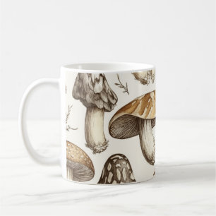 Mushroom Pattern Illustration Coffee Mug