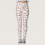 Mushroom Pattern Leggings<br><div class="desc">Whimsical pattern of watercolor illustration of various mushrooms.</div>
