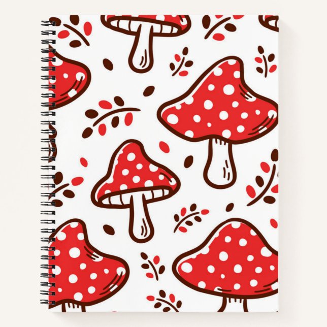 Mushroom pattern notebook (Front)