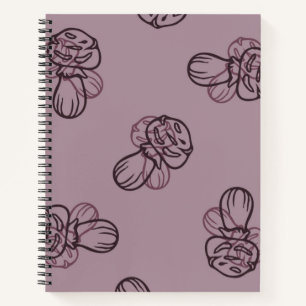 Mushroom pattern notebook