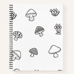 Mushroom pattern notebook