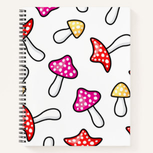 Mushroom pattern notebook