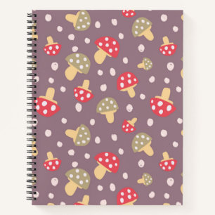 Mushroom pattern notebook