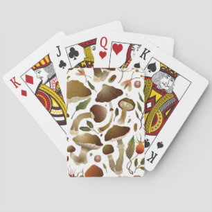 Mushroom pattern playing cards