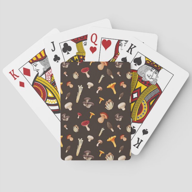 Mushroom pattern playing cards (Back)