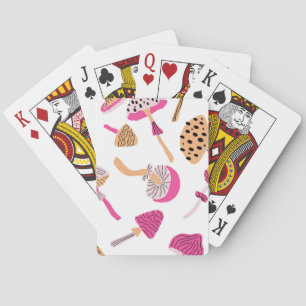 Mushroom pattern playing cards