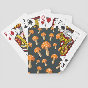 Mushroom pattern playing cards