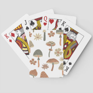 Mushroom pattern playing cards