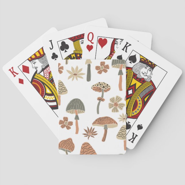 Mushroom pattern playing cards (Back)