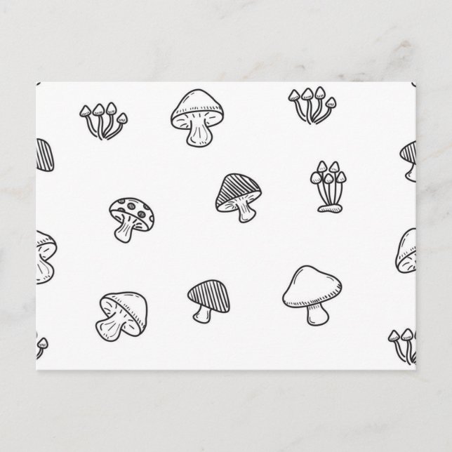Mushroom pattern postcard (Front)