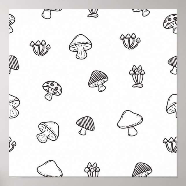 Mushroom pattern poster (Front)