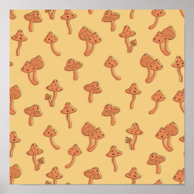 Mushroom pattern poster (Front)