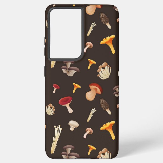 Mushroom pattern samsung galaxy s21 ultra case (Back)