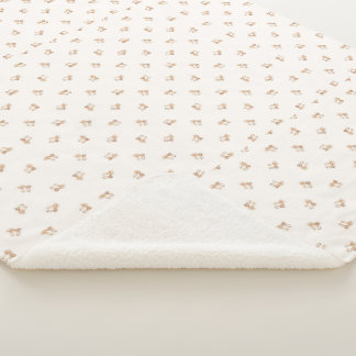 Mushroom pattern sherpa blanket
