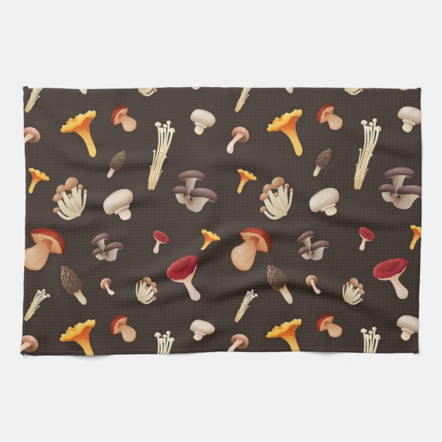 Mushroom pattern tea towel (Horizontal)