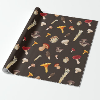 Mushroom pattern wrapping paper