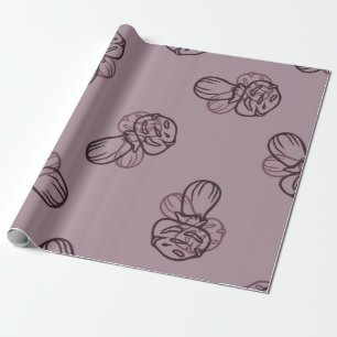 Mushroom pattern wrapping paper