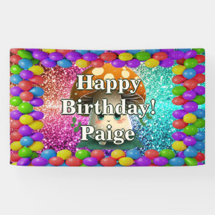 Mushroom Personalised character birthday banner