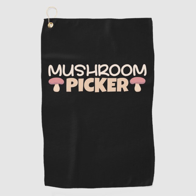 Mushroom Pickers Golf Towel (Front)