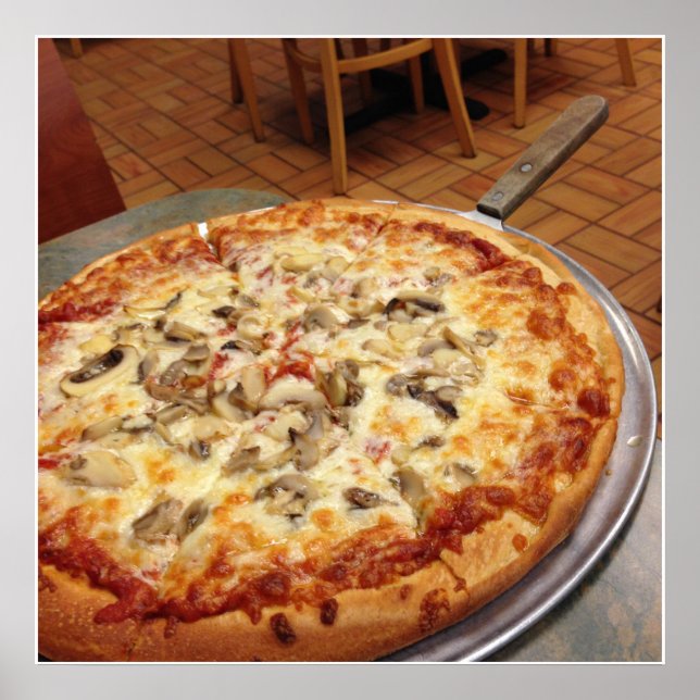 Mushroom Pizza Poster (Front)