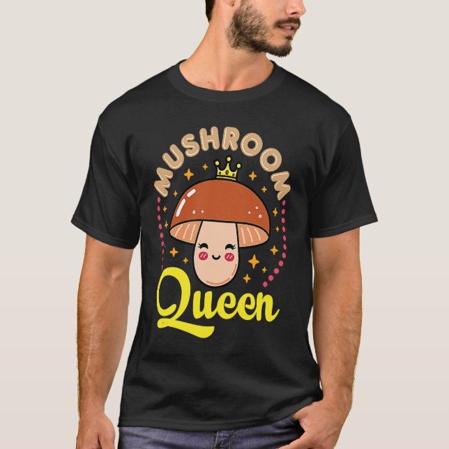 Mushroom Queen Fungi Hunter T-Shirt (Front)