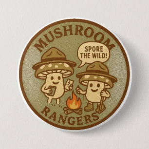 Mushroom Rangers Spore The Wild Outdoor Adventure 7.5 Cm Round Badge