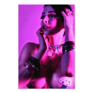 Mushroom Rave Girl Photo Print