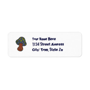 mushroom return address labels