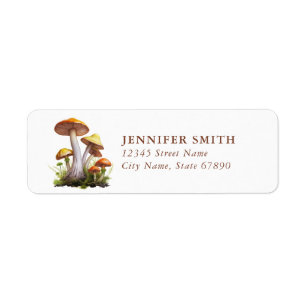 Mushroom Return Address Labels