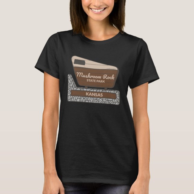 Mushroom Rock State Park Kansas Welcome Sign Vacat T-Shirt (Front)