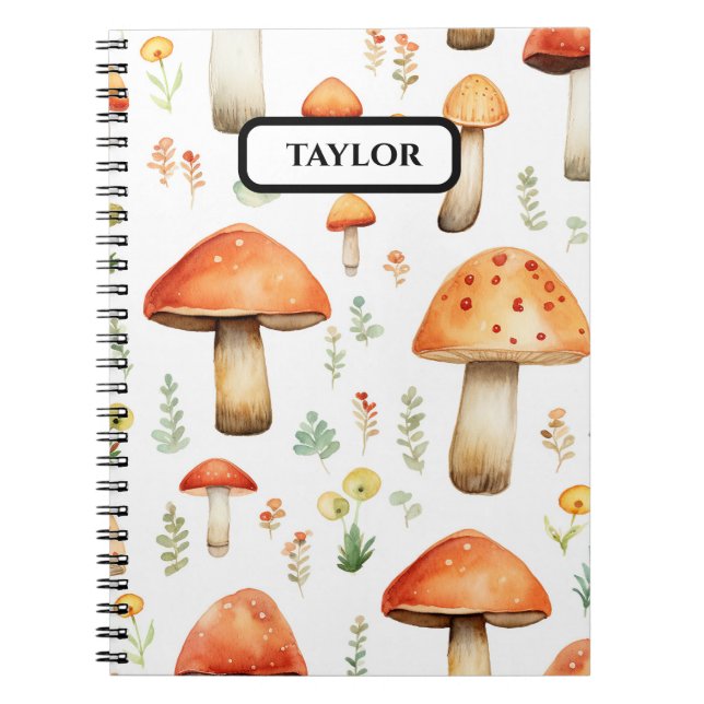 Mushroom Rustic Forest Notebook (Front)