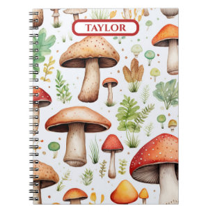 Mushroom Rustic Forest Notebook