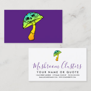 mushroom skull business card
